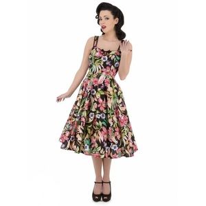 Hearts and Roses Hawaiian Holiday Pinup Tiki Dress